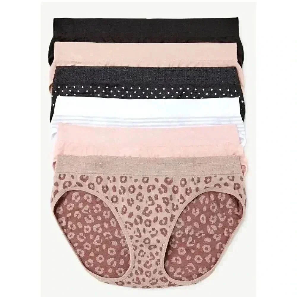 Joyspun Women's Seamless Bikini Panties 6 Pair New